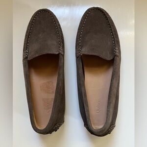 Quince 100% Suede Driver Loafer Brown Size 8 Classic Preppy Quiet Luxury